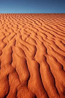 Horizon Over Land Prints: Sand Dunes in Mungo NP, Australian Outback
