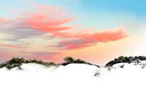 Sand dunes of western Australia creating a beautiful pastel photograph
