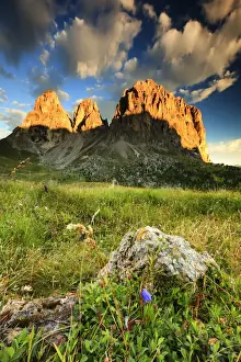 Sassolungo at dawn