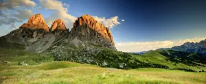 Unesco Prints: Sassolungo at dawn