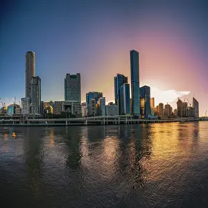 Brisbane Prints: Scene of Brisbane Cityscape