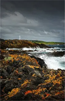 A scene from Currie Harbour, which is a safe anchorage for the local Crayfish (Lobster) industry. West coast of King Island, Bass Strait, Tasmania