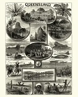 Scenes in Queensland, Australia, Victorian, 19th Century