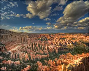 Western Usa Prints: A scenic view at Dusk, in the Bryce Canyon national park, Utah, USA
