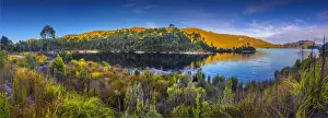 Scenic view of Lake Pedder in the south west wilderness of Tasmania, Australia