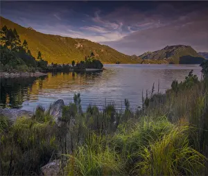 Scenic view of Lake Pedder in the south west wilderness of Tasmania, Australia