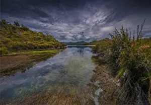 Scenic view of Lake Pedder in the south west wilderness of Tasmania, Australia