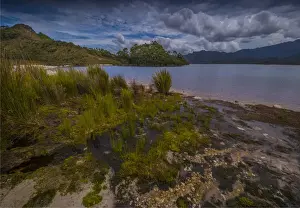 Scenic view of Lake Pedder in the south west wilderness of Tasmania, Australia