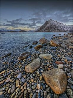 Images Dated 20th February 2014: A scenic viewpoint in winter near Vestagoya, on the Lofoten Peninsular, Norway