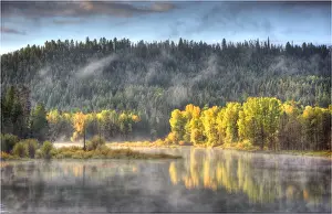 Grand Teton Prints: The scenically beautiful Grand Teton Mountain range from Oxbow bend turnout