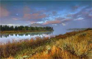 Grand Teton Prints: The scenically beautiful Grand Teton Mountain range from Oxbow bend turnout