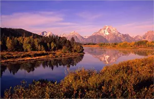 Grand Teton Prints: The scenically beautiful Grand Teton Mountain range from Oxbow bend turnout