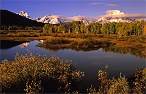 Grand Teton Prints: The scenically beautiful Grand Teton Mountain range from Oxbow bend turnout