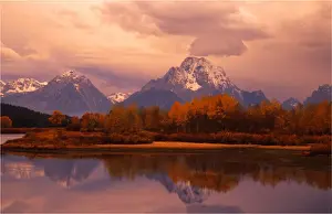 Grand Teton Prints: The scenically beautiful Grand Teton Mountain range from Oxbow bend turnout