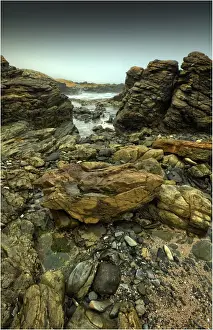 Seal bay and the coastline in the south of King Island, Bass Strait, Tasmania, Australia