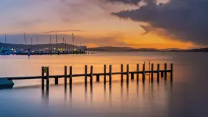 Prints of A scenic landscape long exposure view coastal region of Albany during sunset period - Western Australia South West Prints: Seascape in Albany coastal region - Western Australia