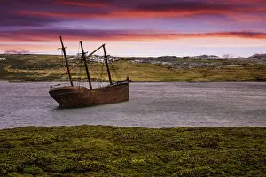 Stanley Prints: The Shipwreck of Lady Elizabeth in Whale Bone Cove in Port Stanley Harbour