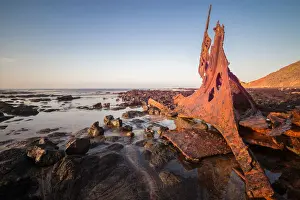 Shipwreck SS Speke during the sunrise at Kitty Miller Bay of Phillip Island, Australia