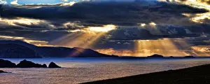 Sight of rising sun over brun