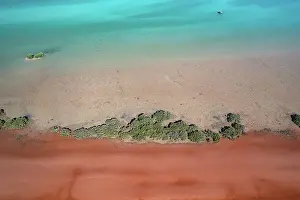 Simpson Beach at low tide shot from a high angle perspective, Broome, Western Australia, Australia