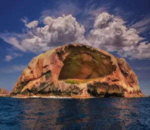 Skull rock in the inner island group at Wilson's Promontory National Park, South Gippsland Victoria Australia
