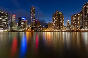 Skyline at night, Brisbane