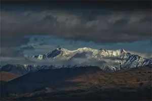 Snowcapped Mountain Prints: Snow on the Crown range, New Zealand south island