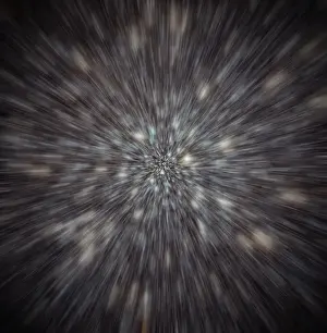 Solar System Explosion; light and objects added and then a zoom effect applied