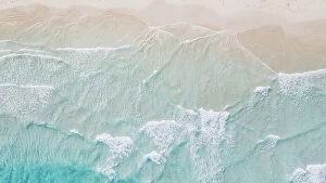 Images Dated 2nd August 2019: Southern ocean and a beach shot by drone, Esperance, Australia