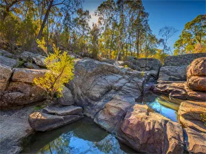 Spring Creek canyon and Woolshed falls, in the Mount Pilot Chiltern National Park, Beechworth area Spring Creek canyon and Woolshed falls, in the Mount Pilot Chiltern National Park, Beechworth area