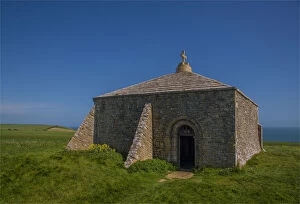 Images Dated 18th May 2015: St. Aldhelms chapel, Jurassic coastline of Dorset, England, United Kingdom