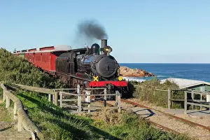 Coastal Prints: Steam train at Victor Harbor. South Australia