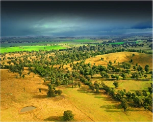 Storm-light over farmland in Western New south Wales, Australia Storm-light over farmland in Western New south Wales, Australia