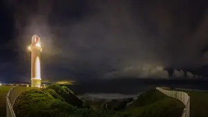 Stormy Flagstaff Point (Wollongong Head) Lighthouse