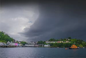 Images Dated 2nd July 2015: Stormy skies over Portree, Isle of Skye, Scotland, the United Kingdom