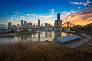 Story Bridge, Kangaroo Point, Brisbane Collection: Story Bridge during sunset