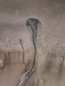 Abstract Aerial Art Collection: Strange pattern in a salt lake shot from a drone, South Australia, Australia