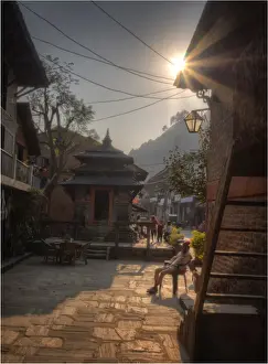 1970 1979 Prints: Street scene in Bandipur, Nepal