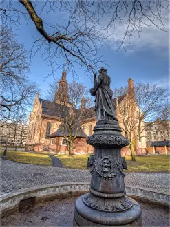 1970 1979 Prints: Street scene and the Cathedral, Oslo, Norway