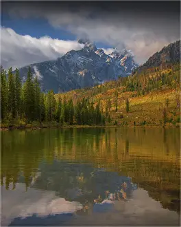 String lake during the Autumn season, a lovely small lake in the Grand Teton National Park, Wyoming, USA
