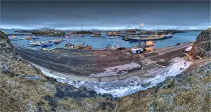 Trawler Prints: Stykkisholmur, a fishing village with a safe harbour for the cod industry