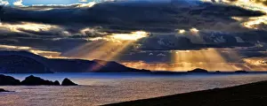 Hobart And South Prints: Sunrays over Bruny Island
