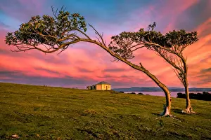 Maria Island Prints: Sunrise in Darlington, an old convict town at Tasmanian Maria Island