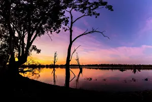 Sunrise over lake