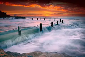 Sunrise over Mahon pool