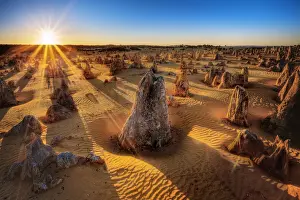 Sunrise at the Pinnacles, Cervantes, Nambung National Park, Western Australia
