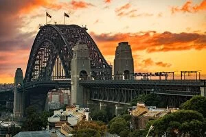 Sydney Harbour Bridge Collection: Sunrise at The Rocks - Landscape