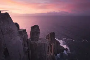 Edge Prints: Sunrise over the sea cliffs of Cape Raoul, Tasmania National Park, Tasmania, Australia