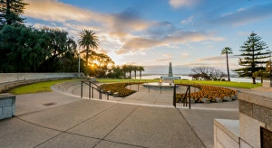 Sunrise at The State war memorial, Perth, Western Australia, Australia Sunrise at The State war memorial, Perth, Western Australia, Australia