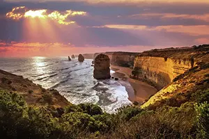 Southern Ocean Prints: Sunset at Twelve Apostles, Port Campbell National Park